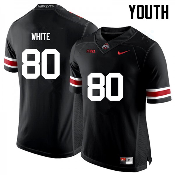 Ohio State Buckeyes #80 Brendon White Youth Alumni Jersey Black OSU60508